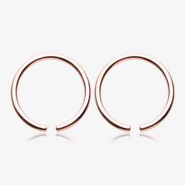 A Pair of Solid Copper Hoop Ear Weight Hanger